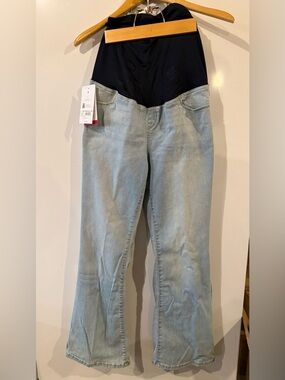 Isabel Maternity Light wash Maternity Jeans with belly Panel